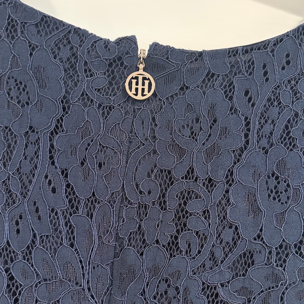 Tommy Hilfiger Elegant Navy Lace Dress size 18 - Picture 6 of 11